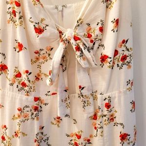Floral linen mini sundress